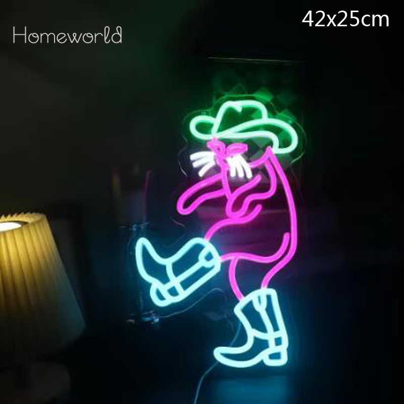 Party Games Shop - Cowboy Cat Neon Light Sign Dimmable