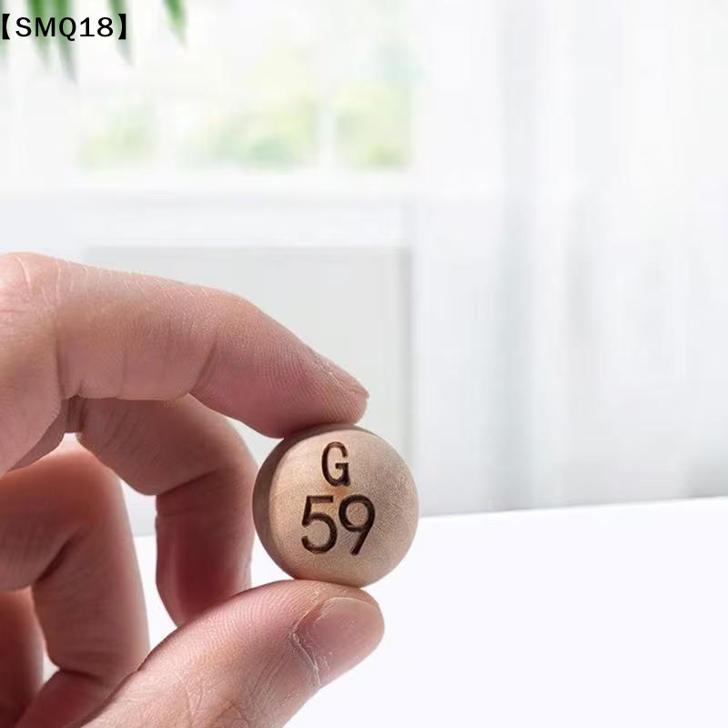 Party Games Bingo - 75Pcs Natural Bingo Balls With Engraved