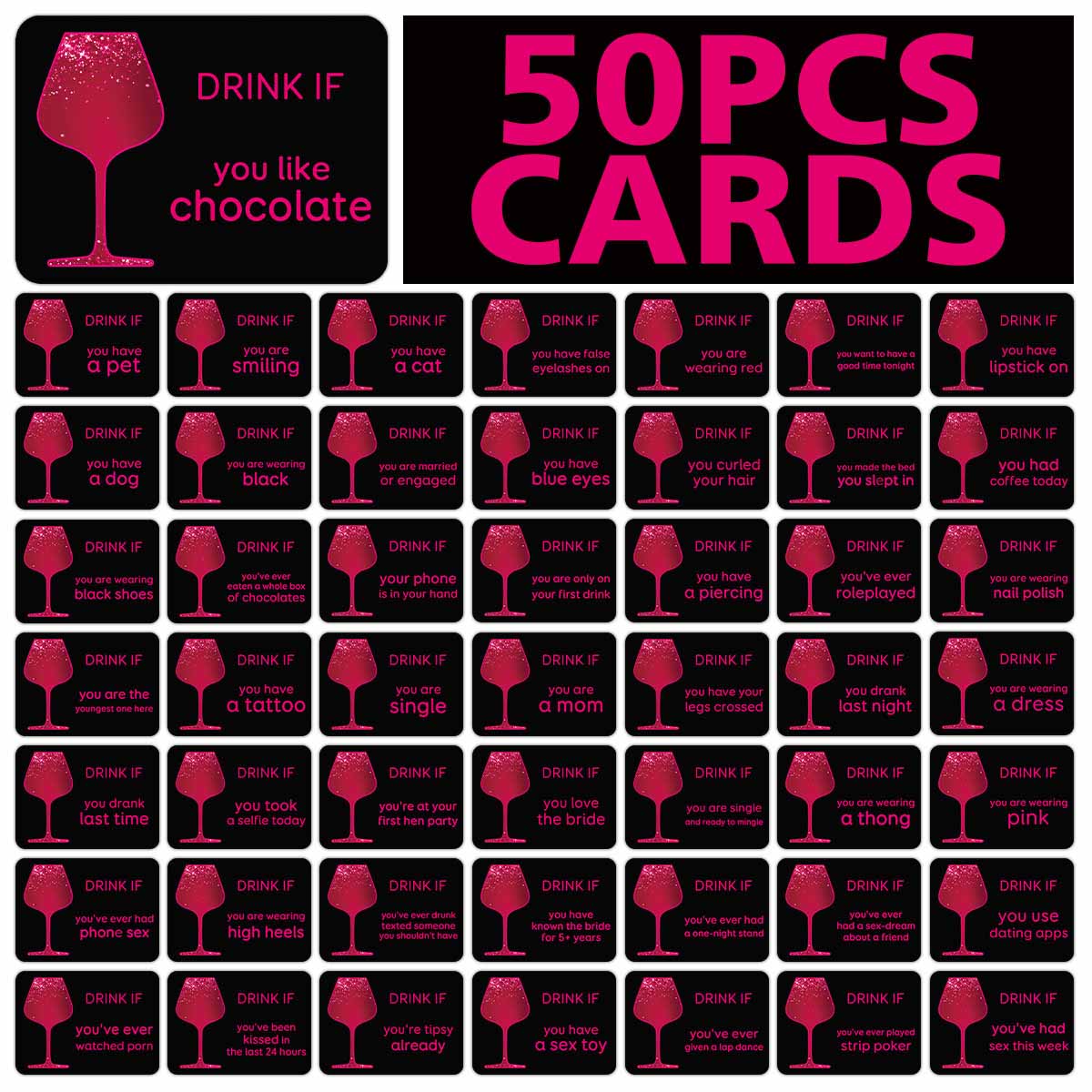 Party Games Bachelorette - 50pcs Bachelorette Party Drink If Game