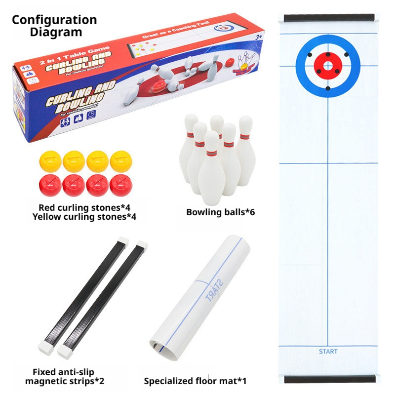 Party Games Indoor - New Mini Curling&Bowling Tabletop Game, Kids'