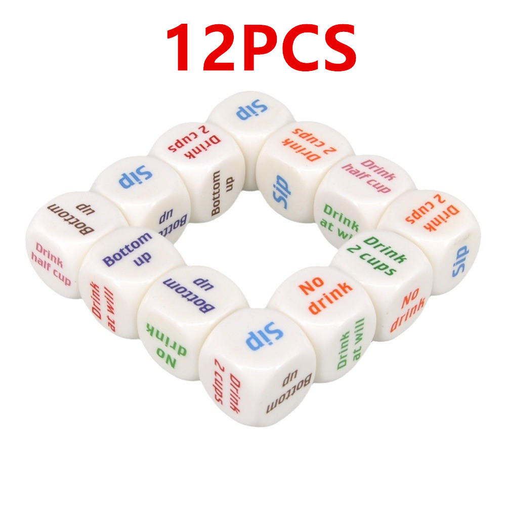 12Pcs Drinking Dice Rolling De - Party Games Bachelorette 评论和价格