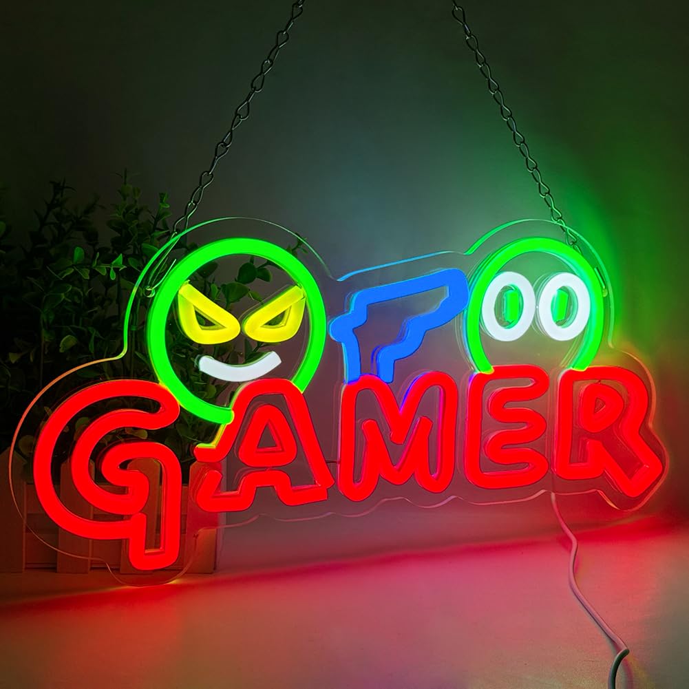 Gamer Neon Sign LED Wall Light - Party Games Christmas 评论和价格