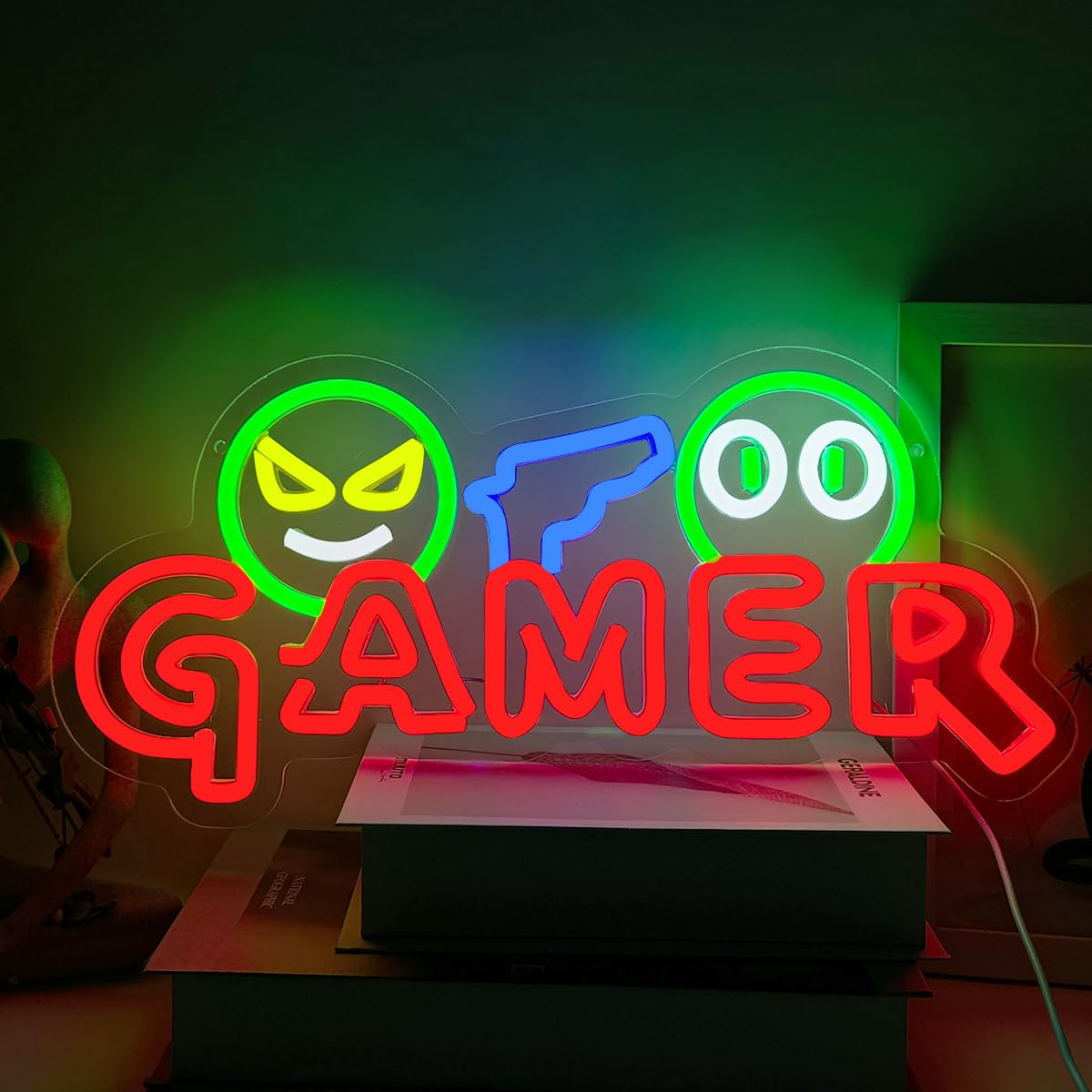 Gamer Neon Sign LED Wall Light - Party Games Christmas 评论和价格