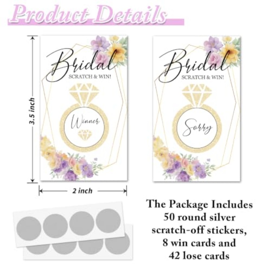 Golden Ring Bridal Shower Scra - Party Games Bridal Shower 评论和价格