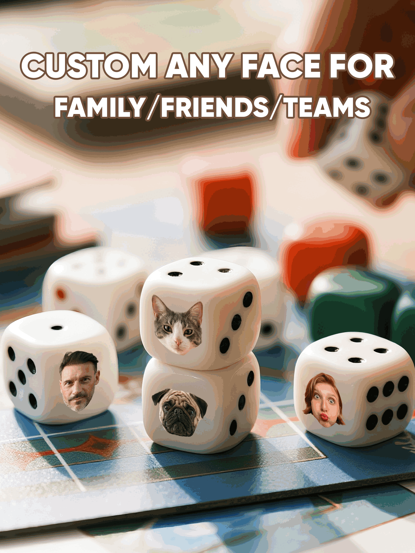 Custom Face Dice Personalized  - Party Games Christmas 评论和价格