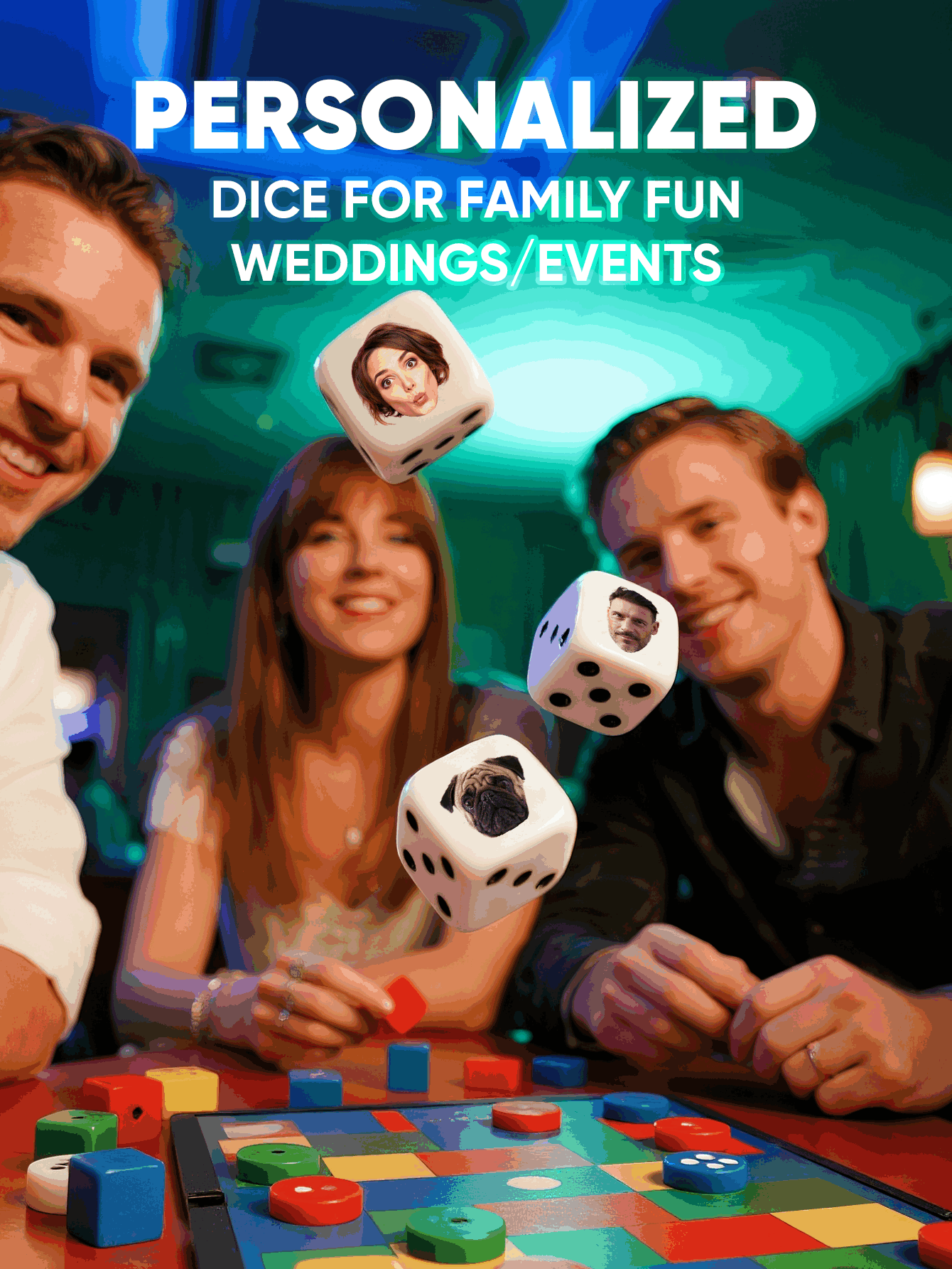 Custom Face Dice Personalized  - Party Games Christmas 评论和价格