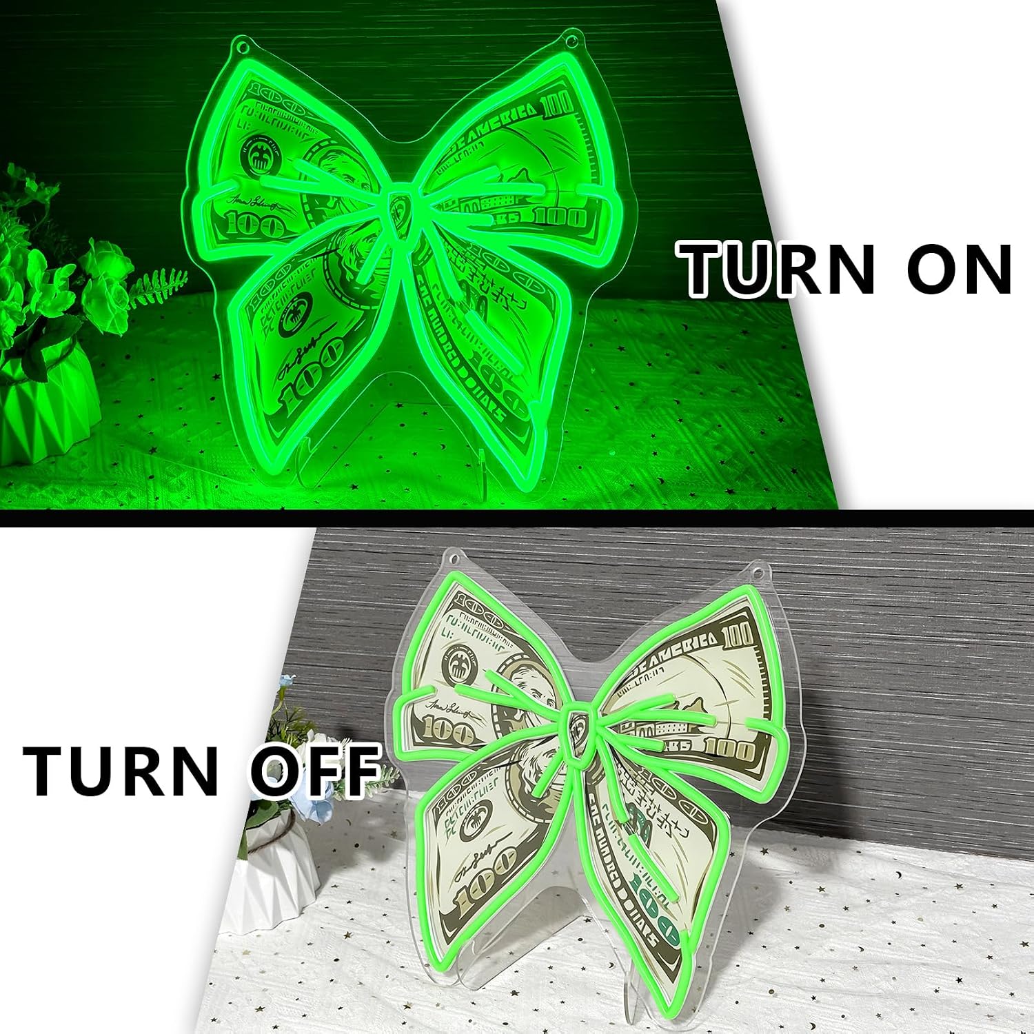 Money Neon Sign USB Powered LE - Party Games Shop 评论和价格