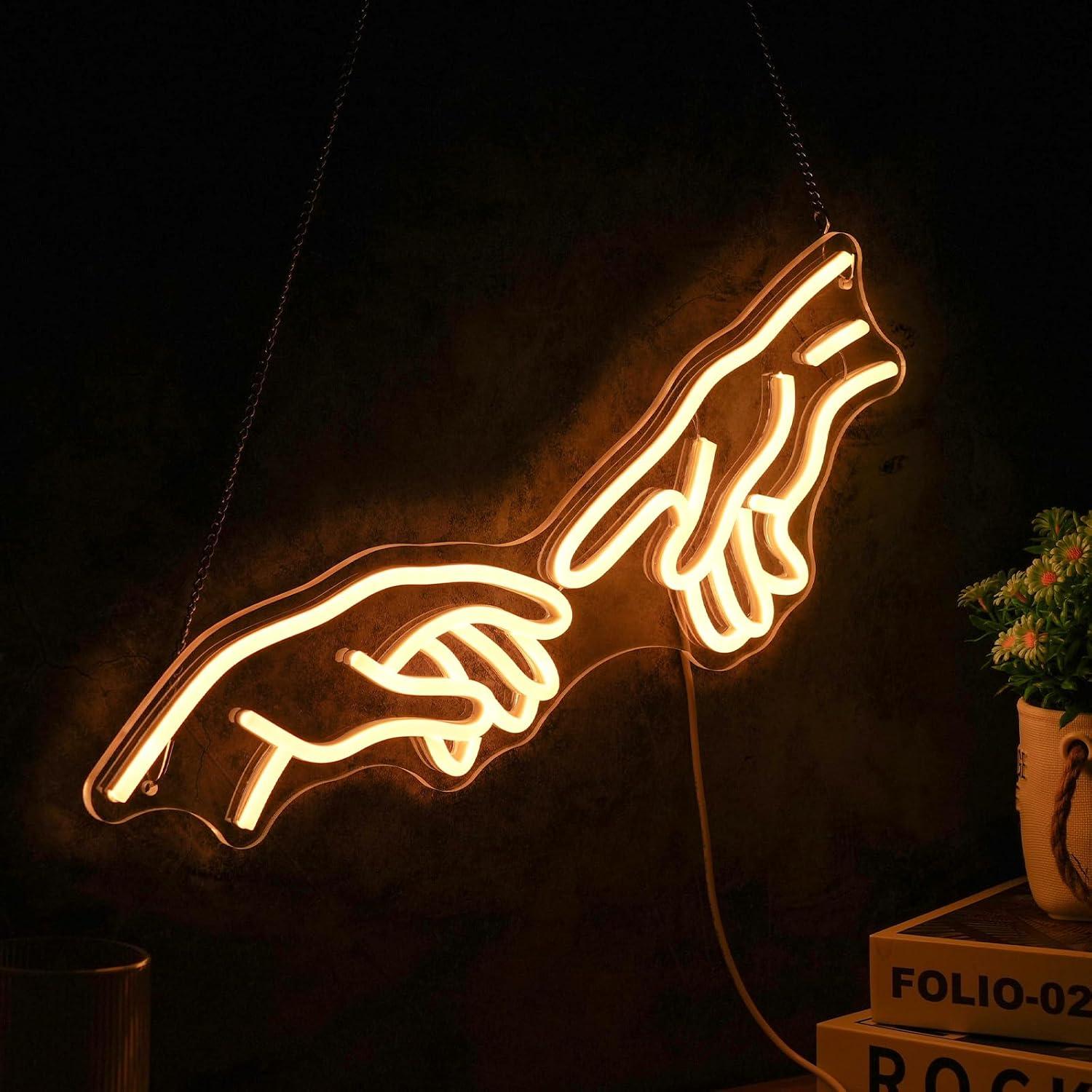 Hands Of God Gesture Neon Sign - Party Games Shop 评论和价格