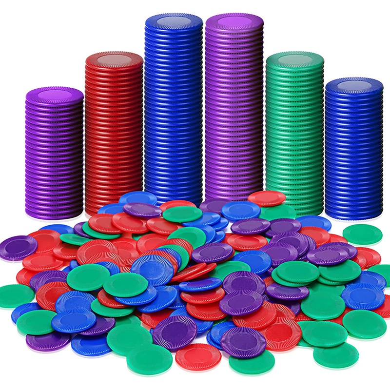 400 Pieces Plastic Poker Chips - Party Games Bingo 评论和价格