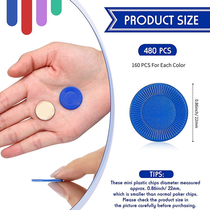 400 Pieces Plastic Poker Chips - Party Games Bingo 评论和价格