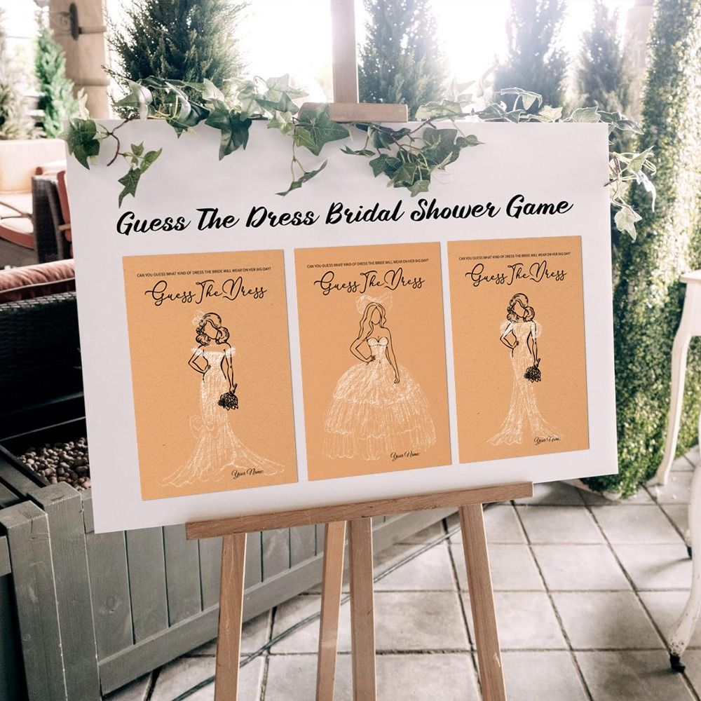 10Pcs Guess The Dress Bridal S - Party Games Bridal Shower 评论和价格