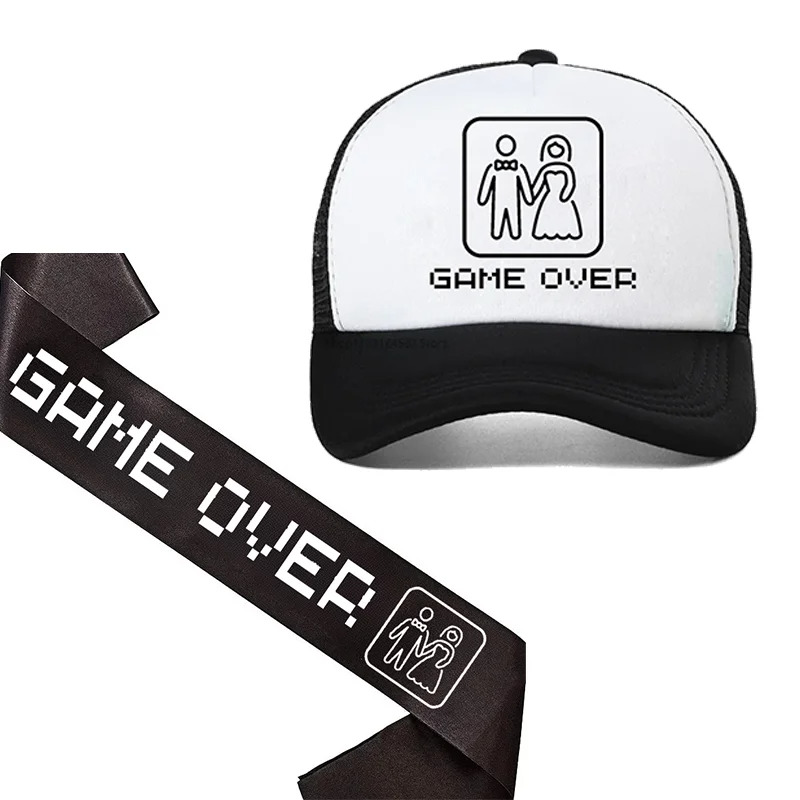 Groom To Be Sash Game Over Hat - Party Games Bachelorette 评论和价格