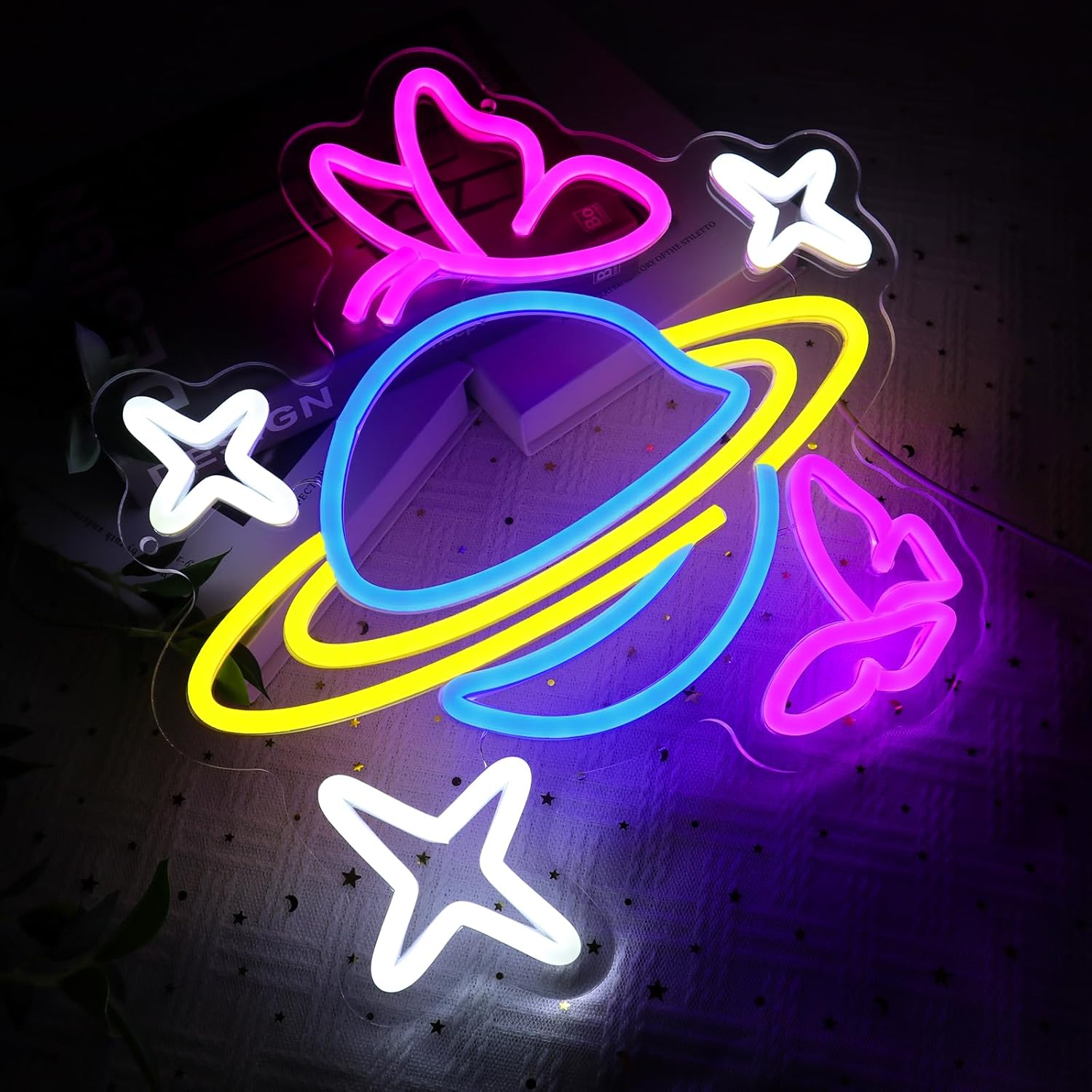 Planet Butterfly Star Neon Sig - Party Games Shop 评论和价格