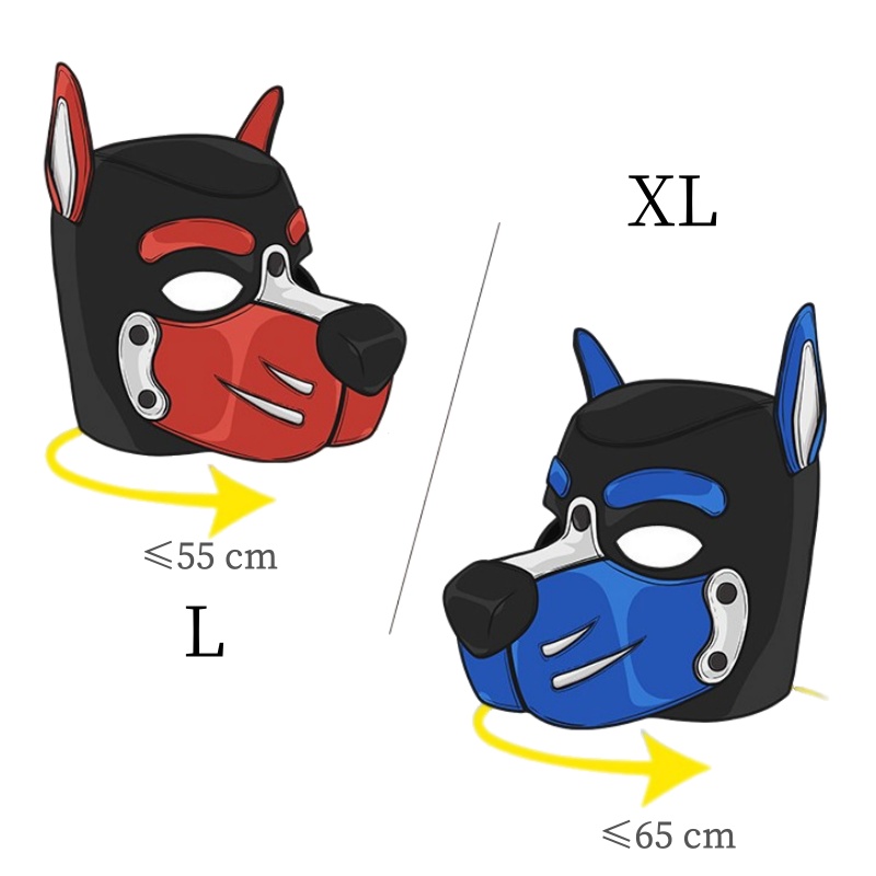 Erotic Colorful Dog Hood Mask  - Party Games Shop 评论和价格
