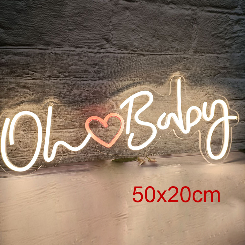 Oh Baby Neon Sign Love Heart L - Party Games Shop 评论和价格