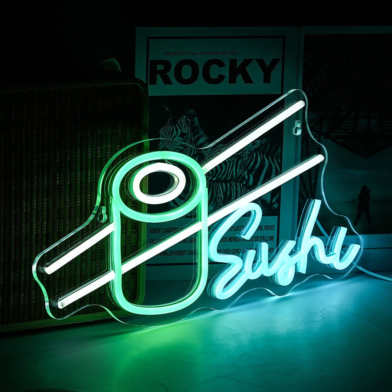 Sushi Neon Sign Bar Wine Glass - Party Games Shop 评论和价格