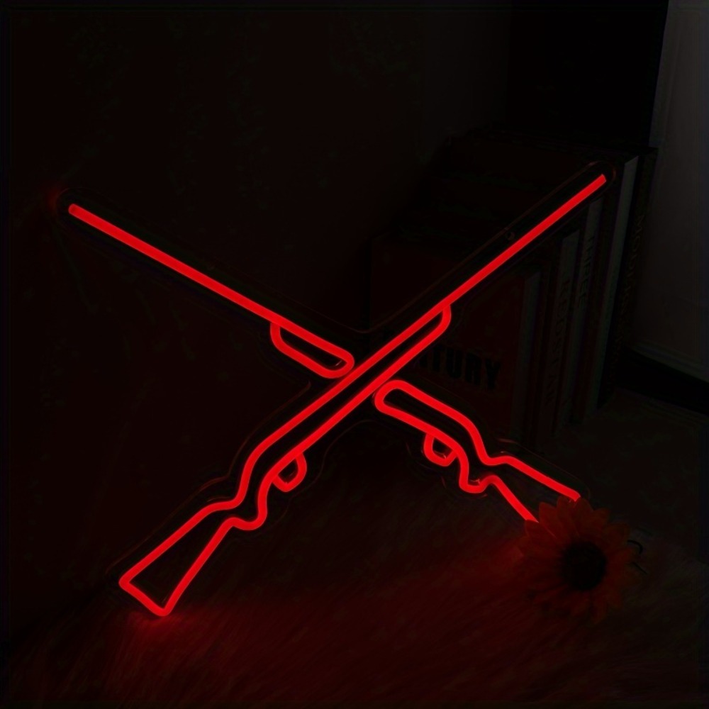 Double Guns Neon Lights, Wall/ - Party Games Shop 评论和价格